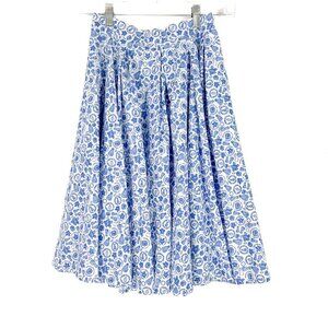 NWT LudoCherry Circle Skirt in Victory Print Blue White Size 6 NEW T2789